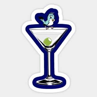 Cocktail Series- Martini bird Sticker